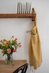 Delantal de lino Emmy · Amarillo