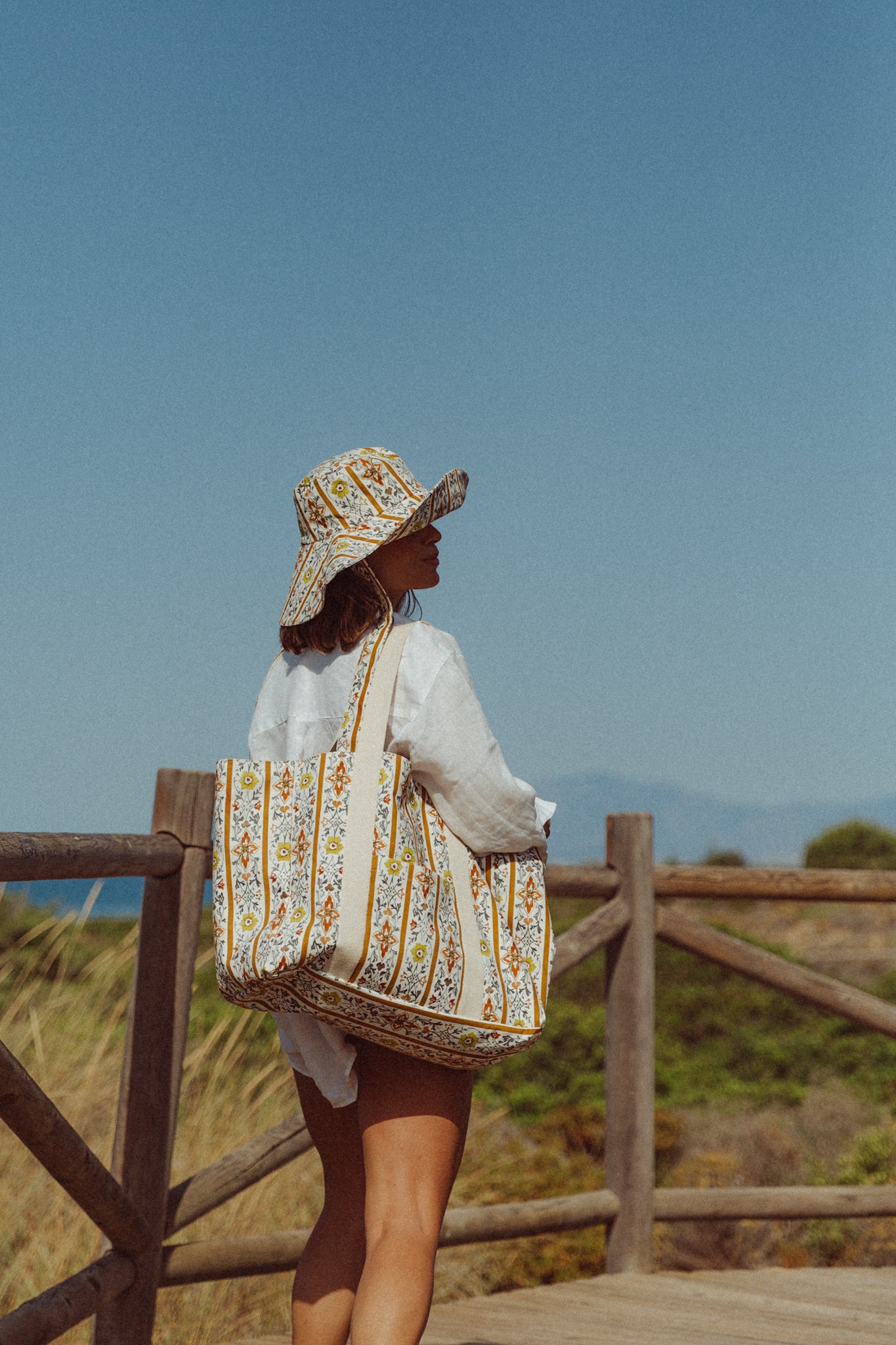 Bolsa de playa mediana San José - Amarilla