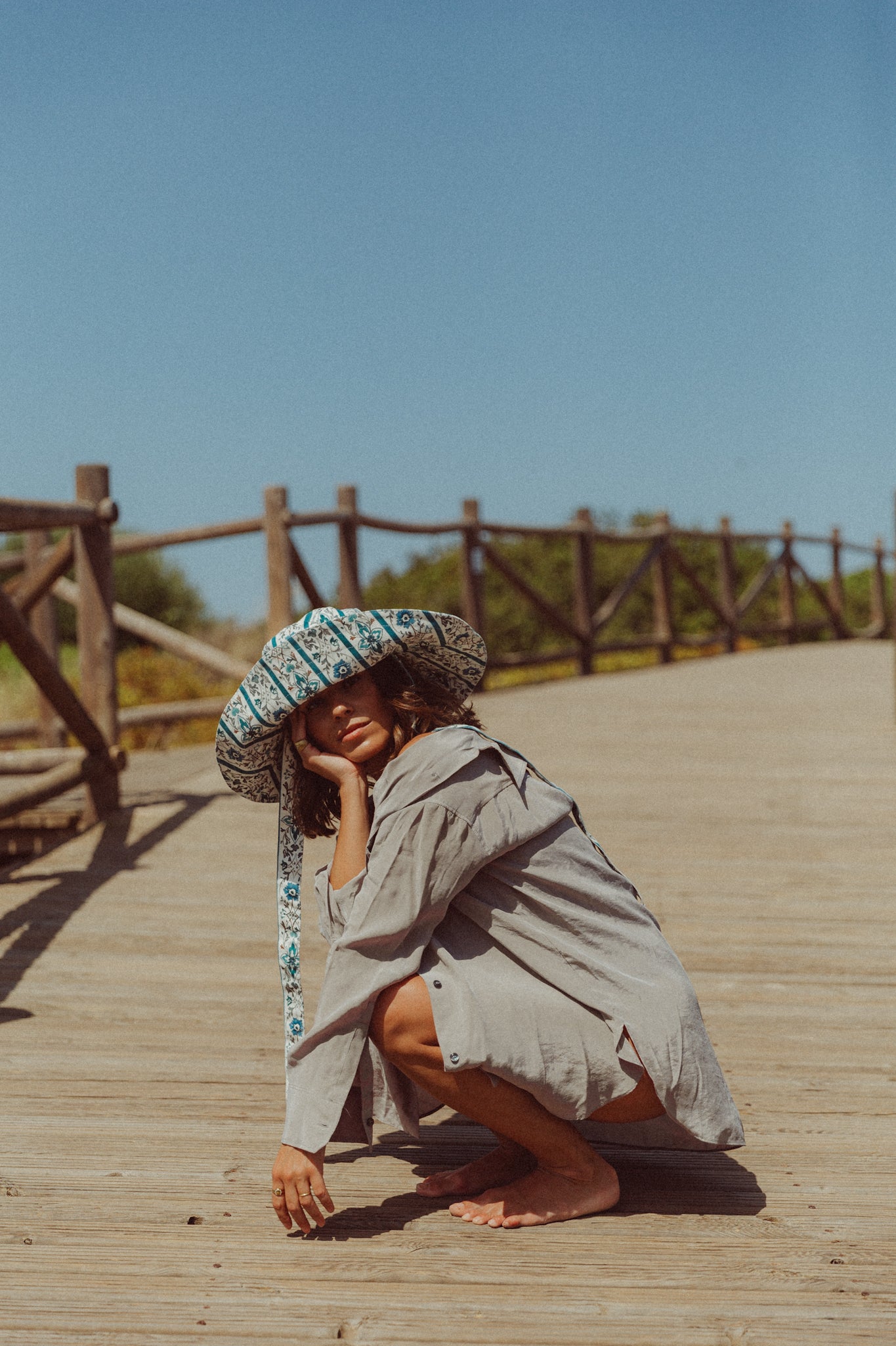 Sombrero Bucket Olivia - Azul - Mujer