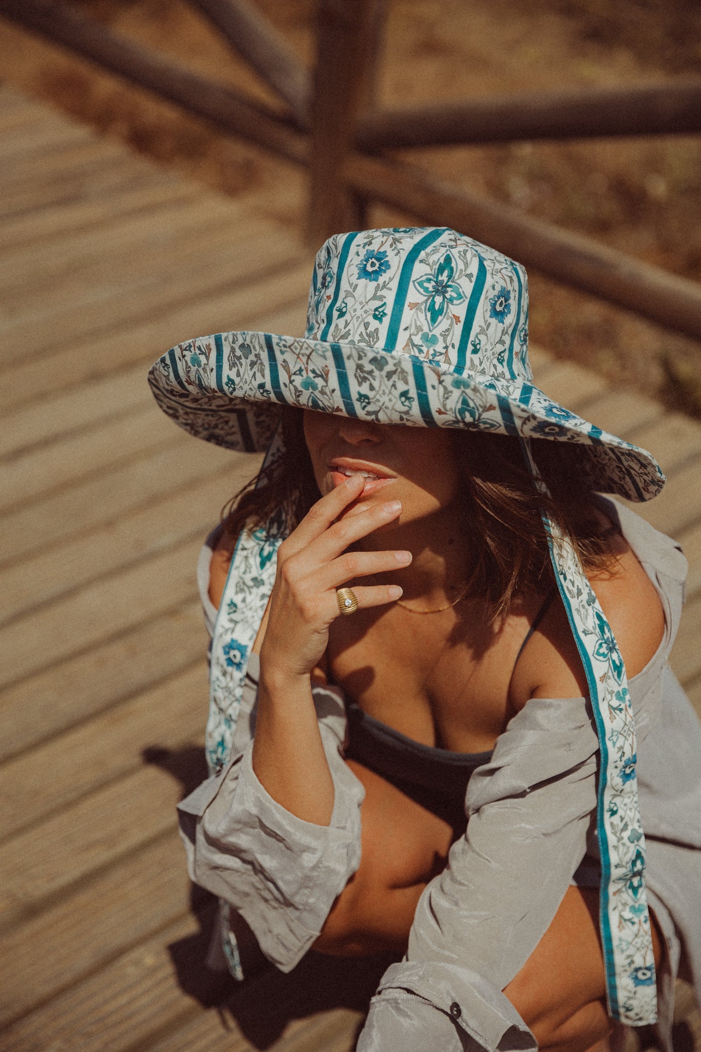 Sombrero Bucket Olivia - Azul - Mujer