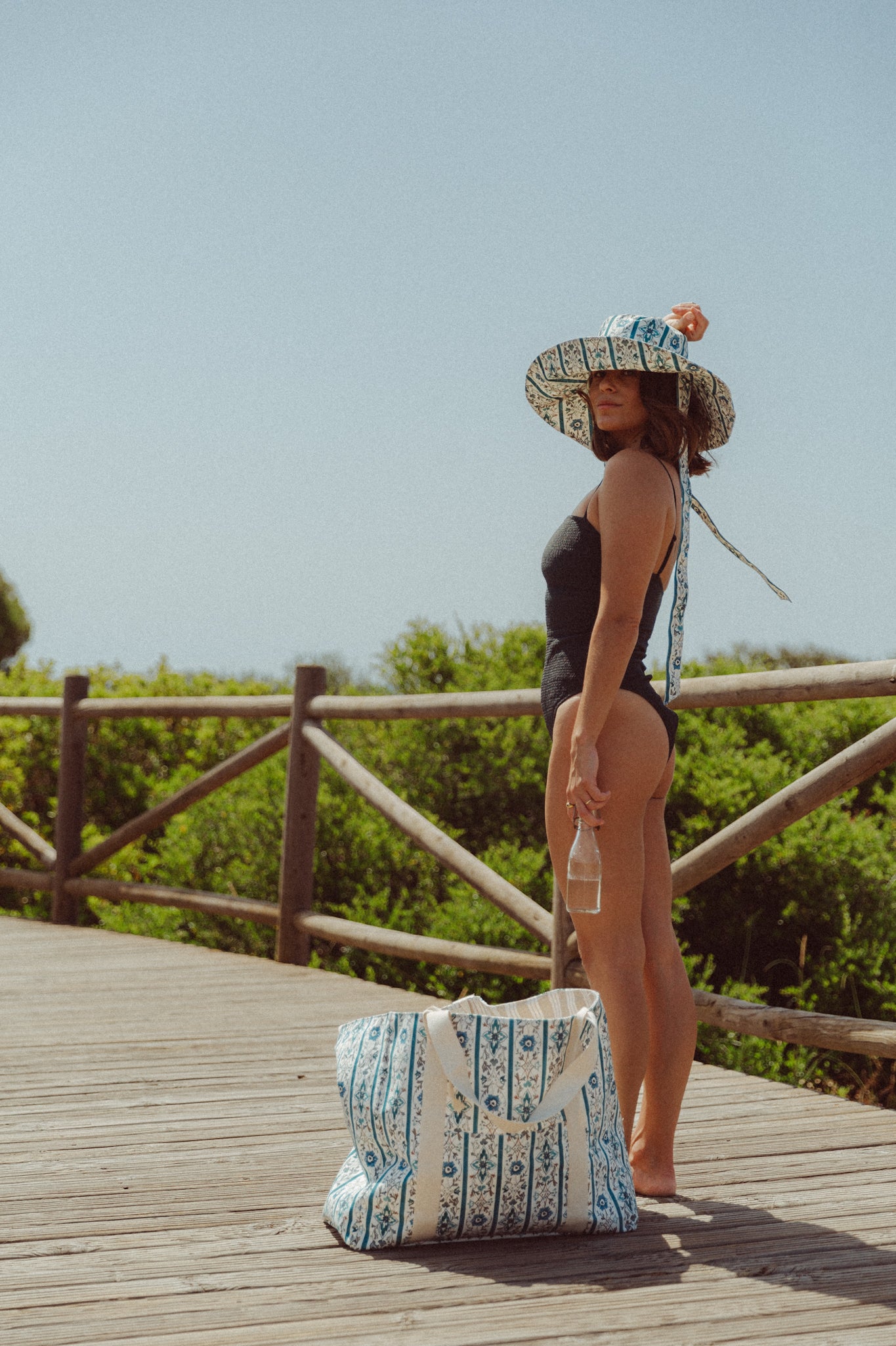 Bolsa de playa mediana San José - Azul