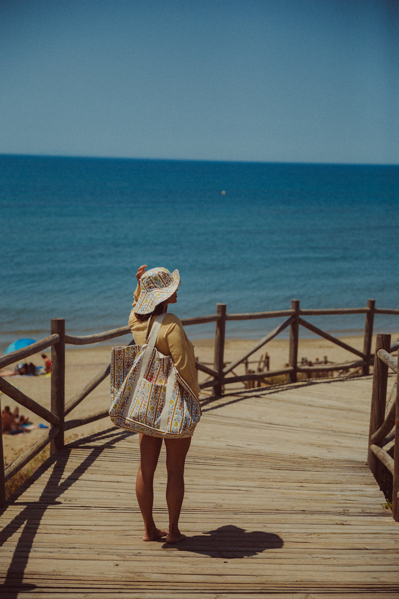 Bolsa de playa grande Santa Pola - Amarilla