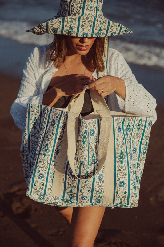 Bolsa de playa mediana San José - Azul