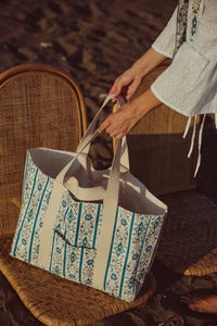 Bolsa de playa mediana San José - Azul