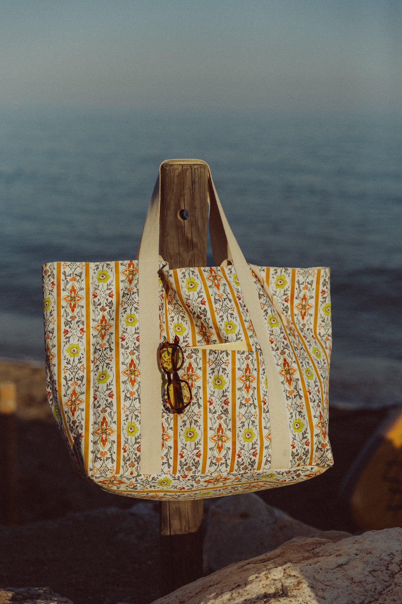 Bolsa de playa grande Santa Pola - Amarilla