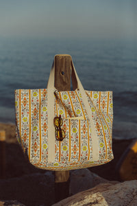 Bolsa de playa grande Santa Pola - Amarilla