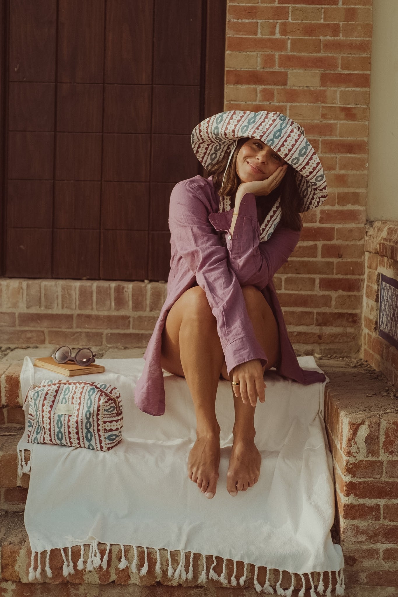 Sombrero Bucket Olivia - S · Burdeos