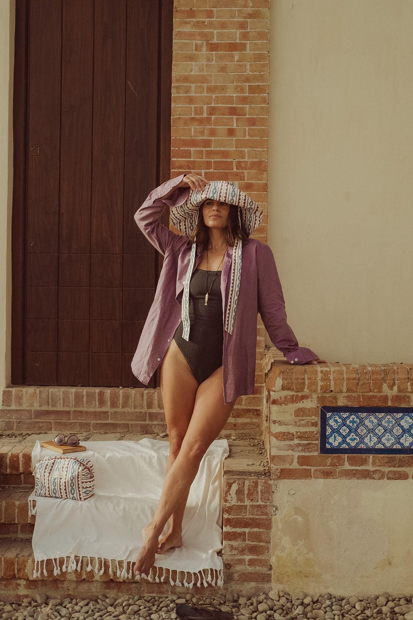 Sombrero Bucket Olivia - S · Burdeos